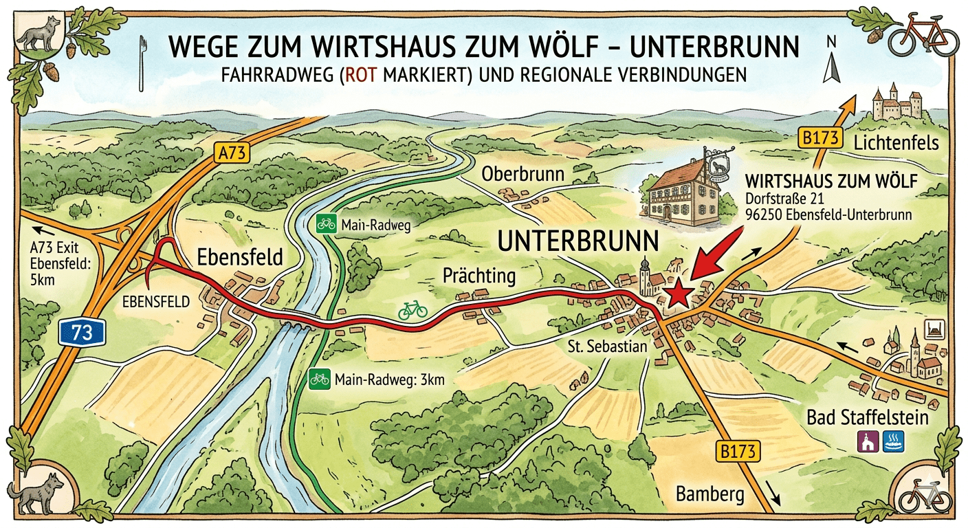 Landkarte wege zum Witshaus zum Wöl